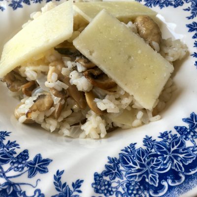 Mushrooms garlic risotto soofoodies main dish appetizer