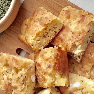soofoodies corn bread with sirene and thyme all the dough