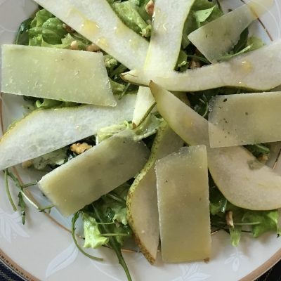 soofoodies pears pecorino rucola salad salad