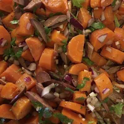 soofoodies spiced carrot salad with olives salad