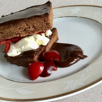soofoodies chocolate cherry tower dessert